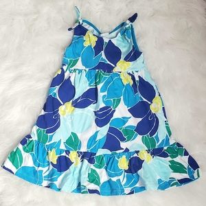 Gymboree sun dress, blue white & yellow